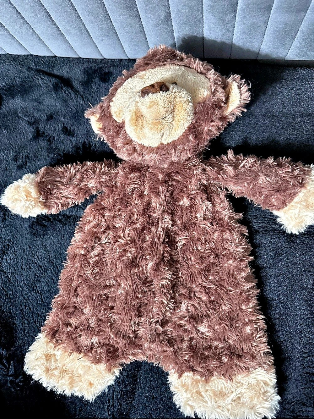 Ganz Baby Ganz Monkey Lovey Security Blanket Plush Brown Cream
